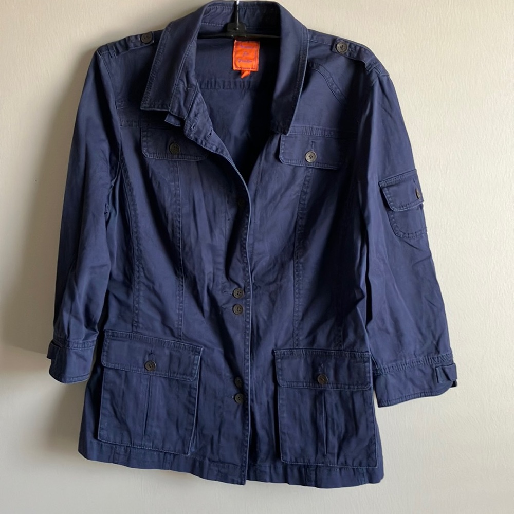 Workers for Freedom Navy Cargo Jacket NWT